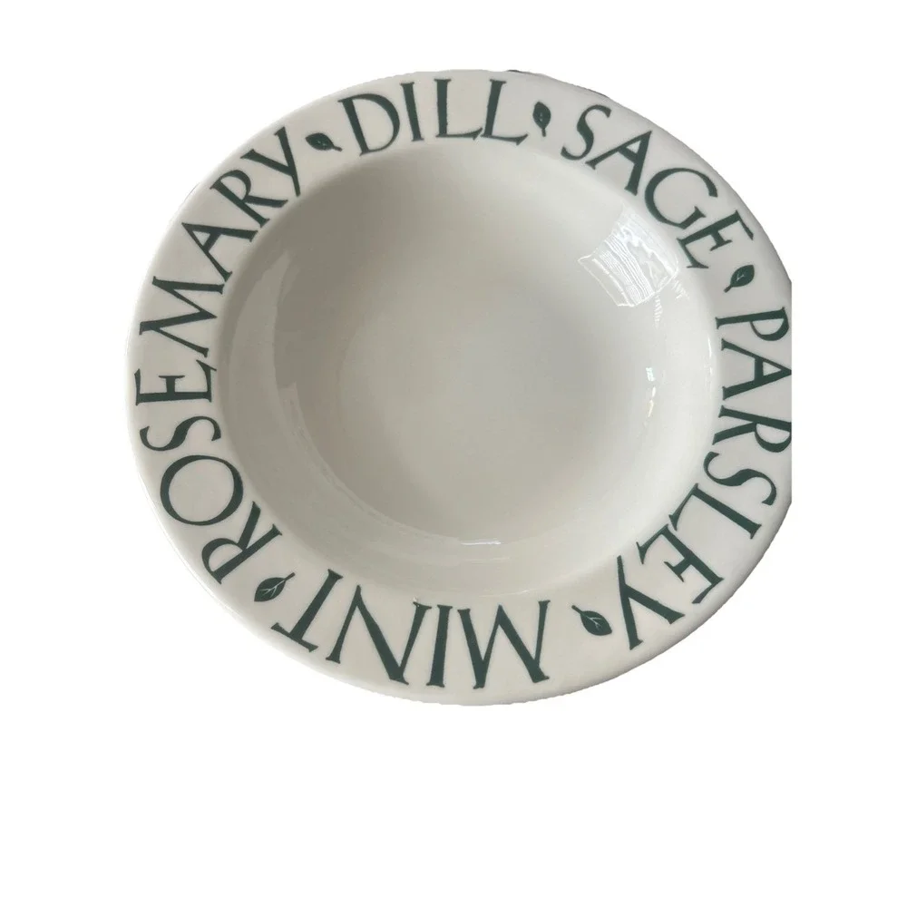 Set Of 4 Pier 1 herbs soup bowl sage parsley mint rosemary Dill